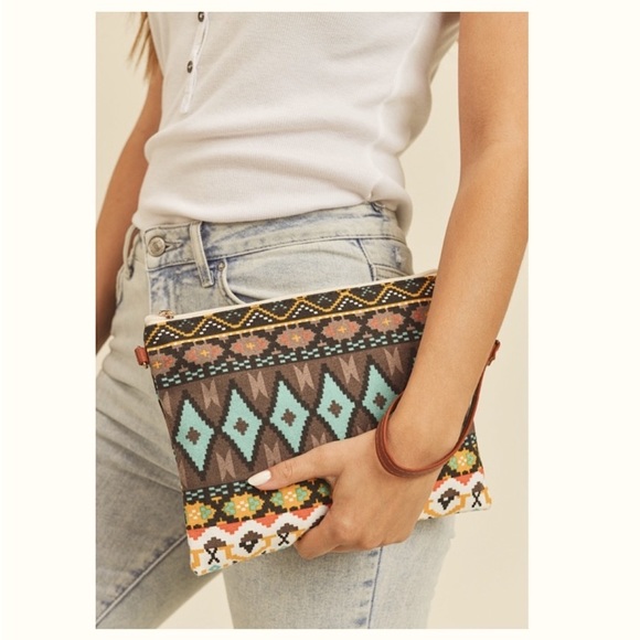 ✌🏼 #2550 Fashionably Cute Aztec Vibes Crossbody Purse - Picture 5 of 14